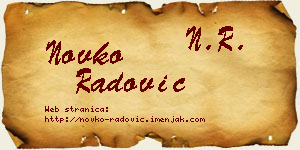 Novko Radović vizit kartica